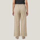 Women's Khaki Regular Fit Solid Palazzos, खाकी, small