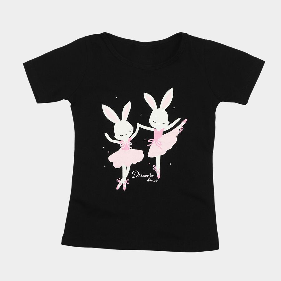 Girls' T-Shirt, Black, large