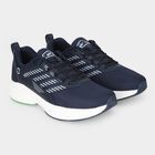 Men's Navy Blue Lace-Up Sneakers, नेवी ब्लू, small