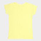 Girls Cotton T-Shirt, Yellow, small image number null