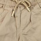 Boys Beige Regular Fit Cargo Bermuda Shorts, Beige, small