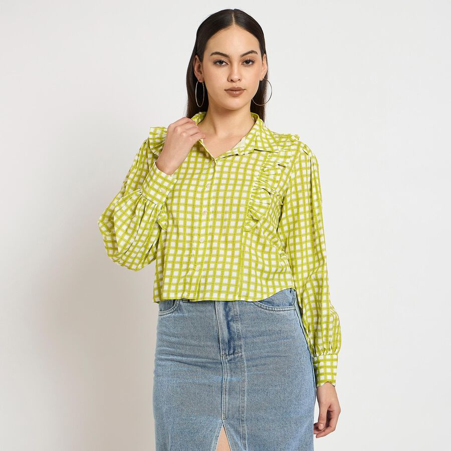 Ladies' Shirt , हल्का हरा, large image number null