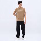 Men's Beige Round Neck T-Shirt, Beige, small image number null