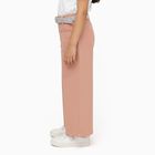 Girls' Dusty Pink Wide-Leg High Waist Jeans, हल्का गुलाबी, small image number null