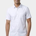 Men's White Classic Casual Shirt, सफ़ेद, small