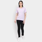 Ladies' Round Neck T-Shirt , लाइलेक, small