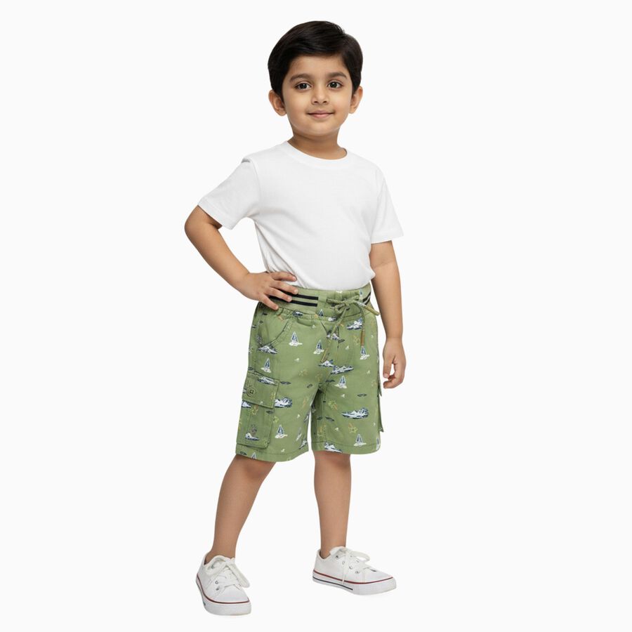 Boys' Bermuda, हल्का हरा, large