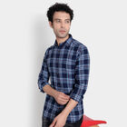 Cotton Checks Casual Shirt, Mid Blue, small image number null