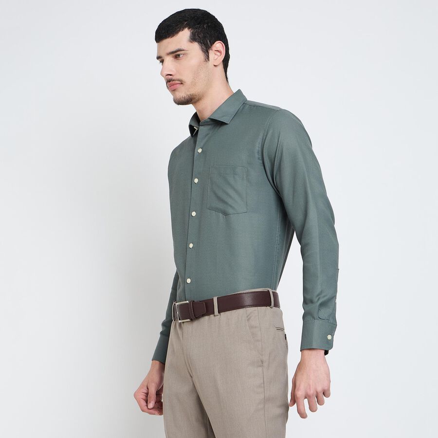 Men's Formal Shirt , Dark Green, large