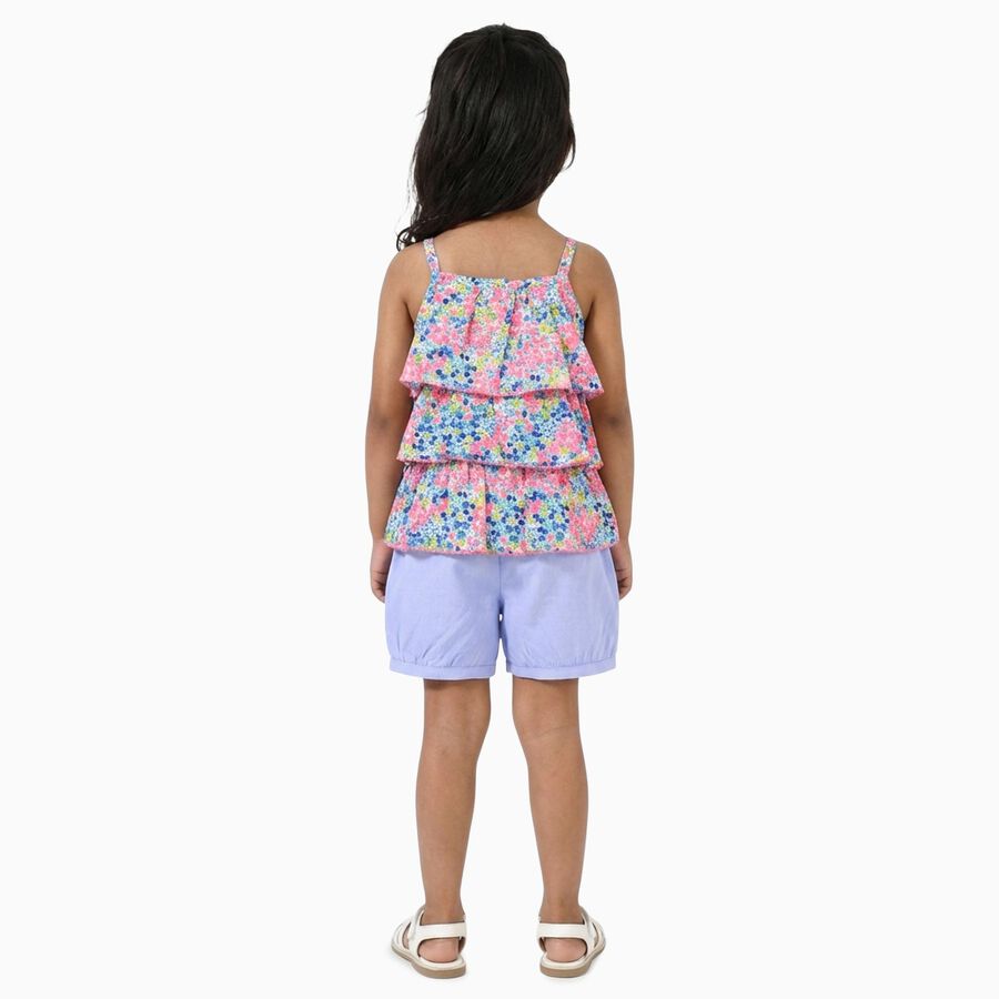 Girls' Short Set, White, large