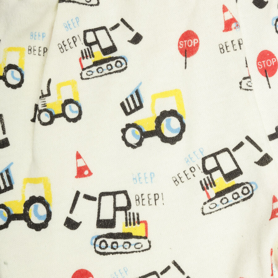 Infants Printed Pyjama, Yellow, large image number null