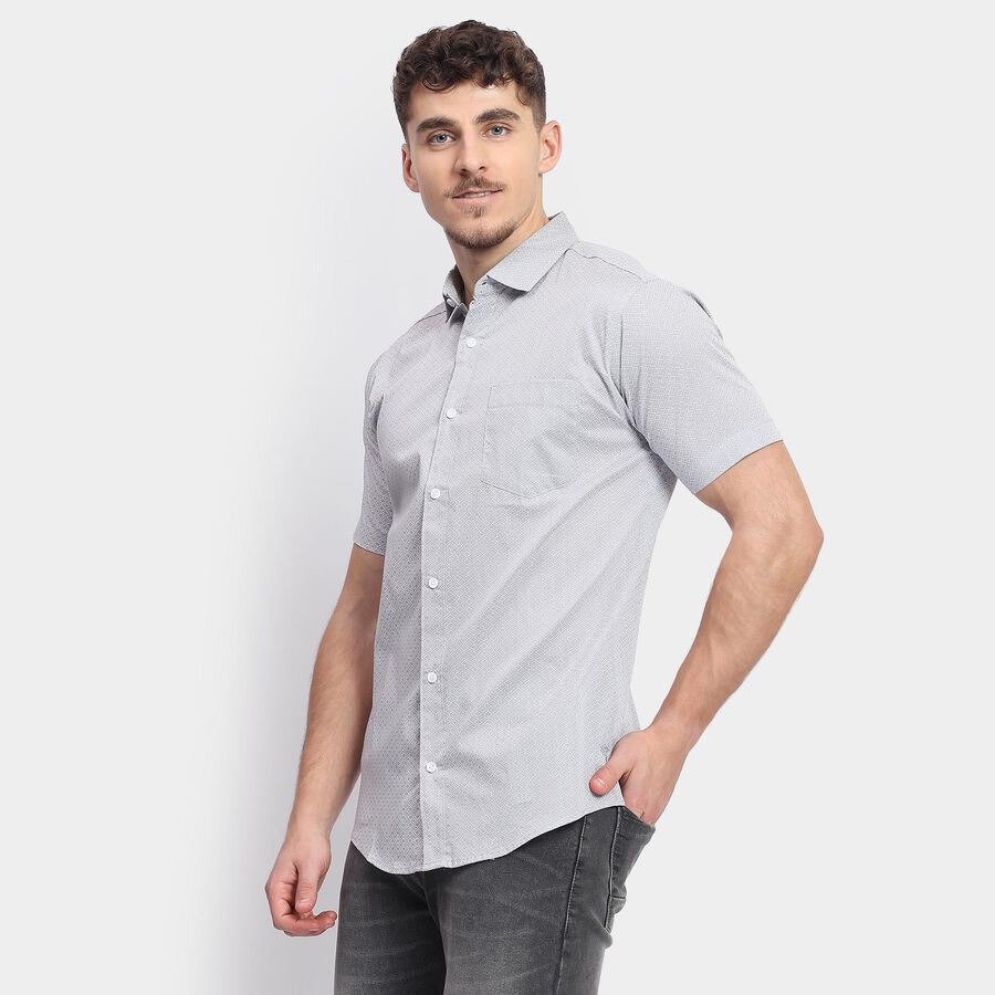 Men's 100% Cotton Casual Shirt, हल्का ग्रे, large image number null