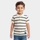 Boys' Off White Polo Neck Polo Boys T-Shirt, ऑफ व्हाइट, small