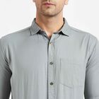 Cotton Solid Casual Shirt, Dark Grey, small image number null