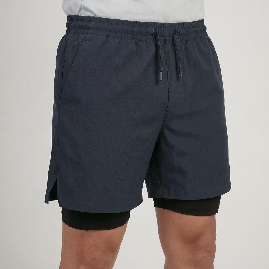 Men's Grey Regular Fit Sports Shorts, Dark Grey, large