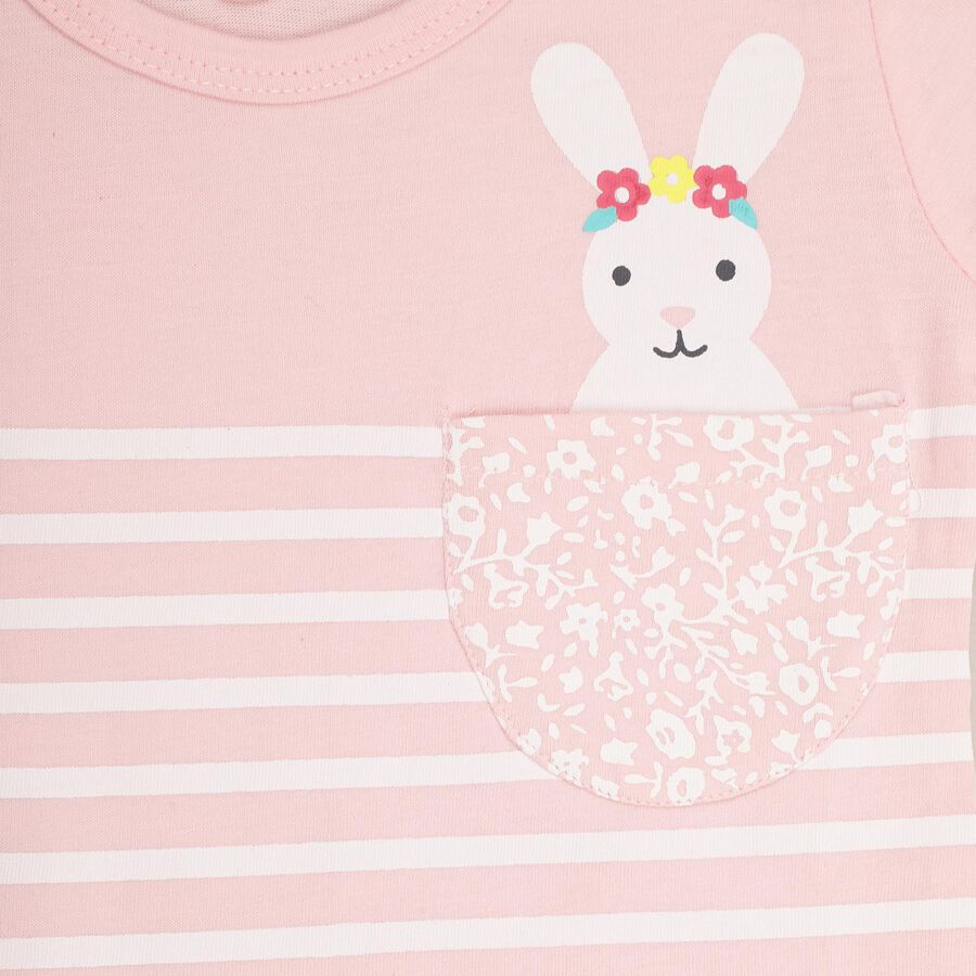 Infants' 100% Cotton T-Shirt, हल्का गुलाबी, large image number null