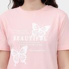 Ladies' Round Neck T-Shirt , Light Pink, small