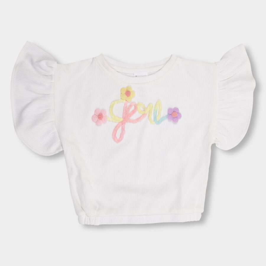 Girls' T-Shirt , सफ़ेद, large image number null