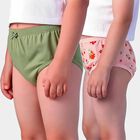 Girls Pink Regular Fit Floral Print Panty, Pink, small