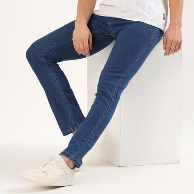 Men's Deep Indigo Blue Skinny Fit Jeans