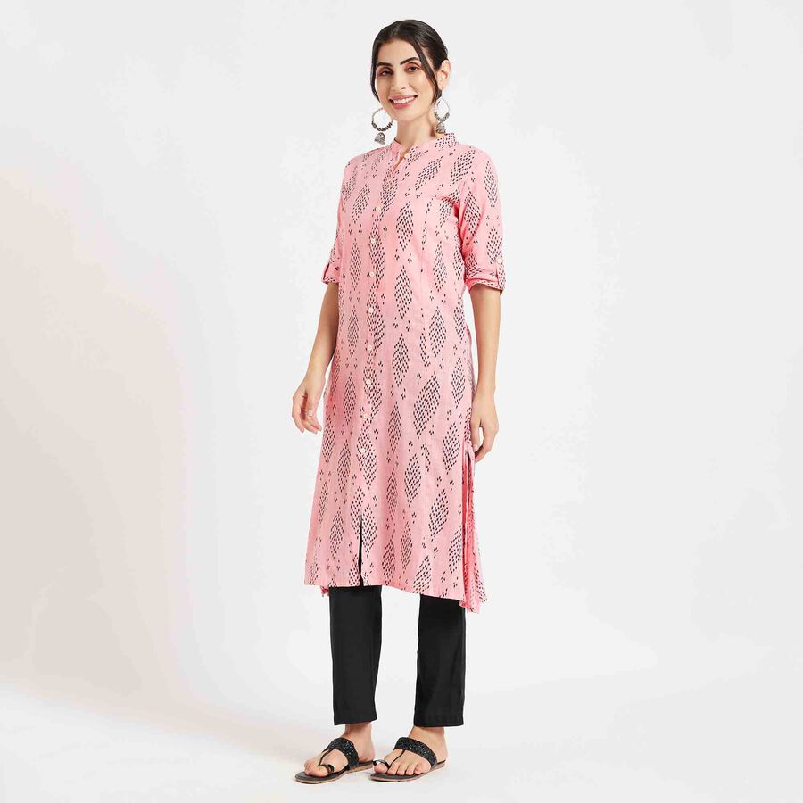 Printed Kurta, Light Pink, large image number null