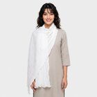 Women's White Dupatta, सफ़ेद, small