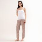 Women's Lilac Regular Fit Polka Dot Printed Pyjama, लाइलेक, small