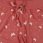 Girls Pink Regular Fit Solid Pyjama, हल्का गुलाबी, small