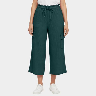 Girls' Deep Teal Wide-Leg Cargo Pyjama