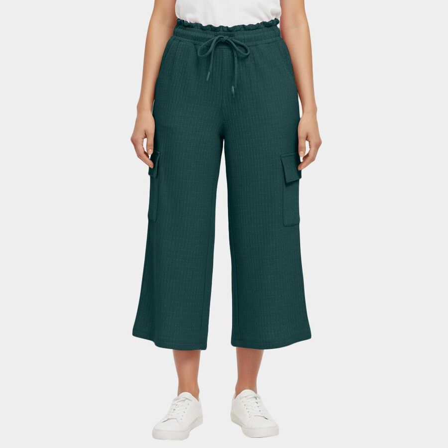 Girls' Deep Teal Wide-Leg Cargo Pyjama, Dark Green, large image number null