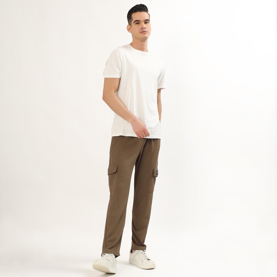 Men's Muted Brown Cargo Jogger, Brown, large