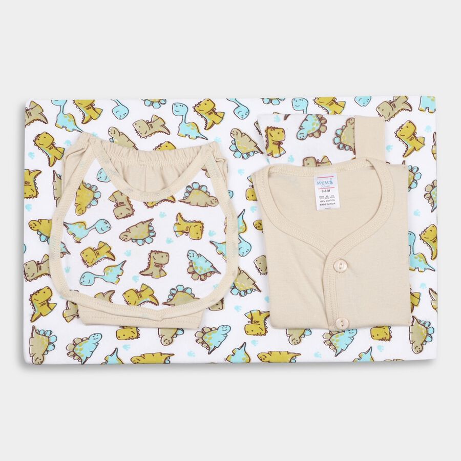 Infants' Cotton Gift Set, Beige, large image number null