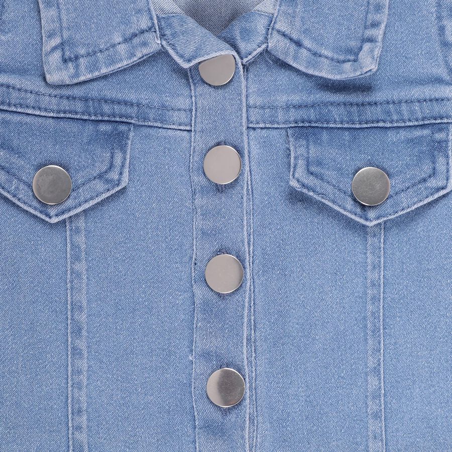 Girls' Frock, Mid Blue, large image number null