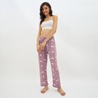 Women's Dusty Mauve Printed Relaxed Fit Full-Length Pyjama, Purple, small image number null
