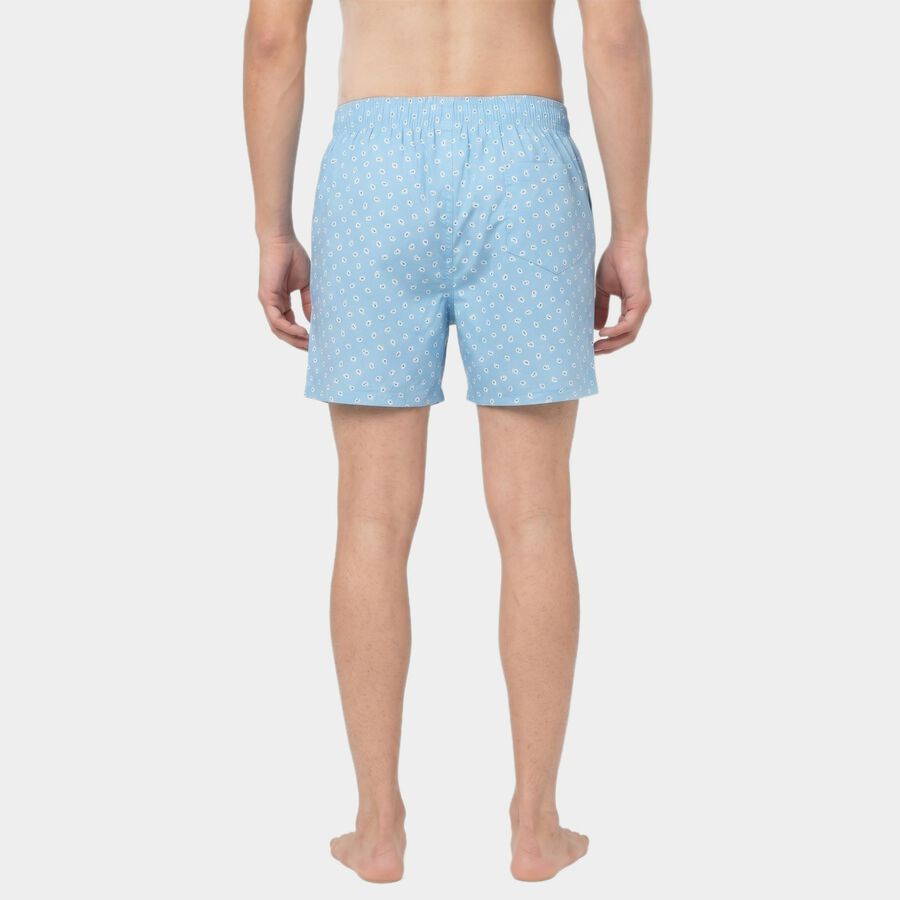 Men's Light Blue Classic Fit Printed Boxers, Light Blue, large