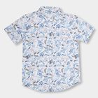 Boys' Snow White Cotton Regular Collar Casual Shirt, White, small image number null