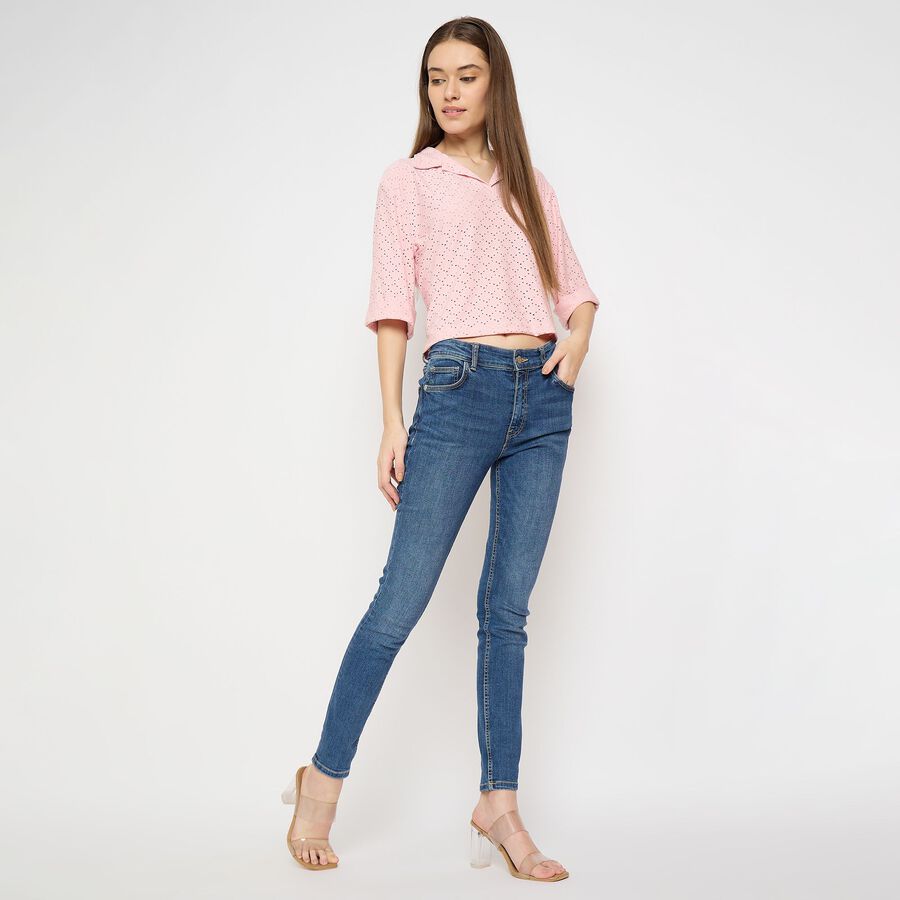 Ladies'  Crop  Top, हल्का गुलाबी, large image number null