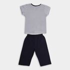 Girls' 100% Cotton Capri Set , Navy Blue, small