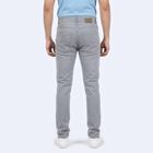 Men's Grey Slim Fit Solid Jeans, Light Grey, small