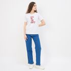 Women's Classic Blue Slim Fit Jeans, मध्यम नीला, small