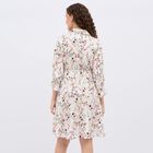 Women's Bright Multicolor Sleeveless Empire Dress, Off White, small image number null