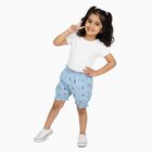 Girls' Light Blue Regular Fit Printed Bloomers, Light Blue, small image number null