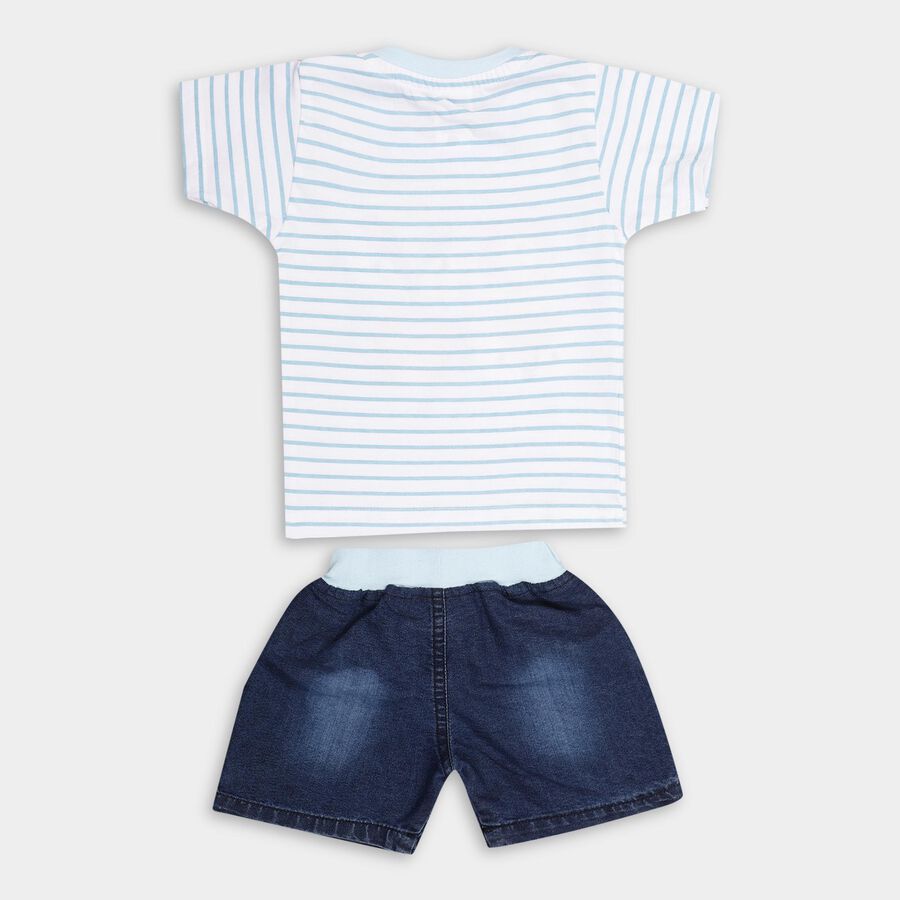 Infant Boys' 100% Cotton Baba Suit, सफ़ेद, large