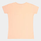 Girls Cotton T-Shirt, Peach, small image number null