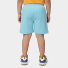 Boys Light Blue Regular Fit Graphic Print Bermuda Shorts, Light Blue, small