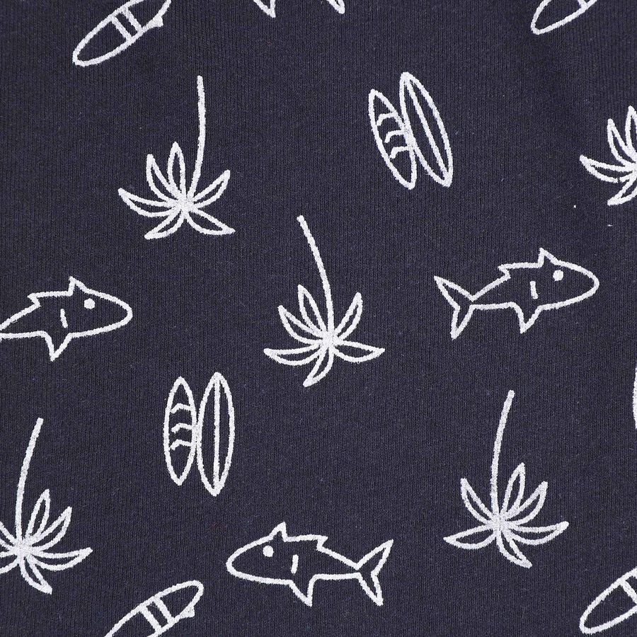 Boys All Over Print Pyjama, Navy Blue, large image number null