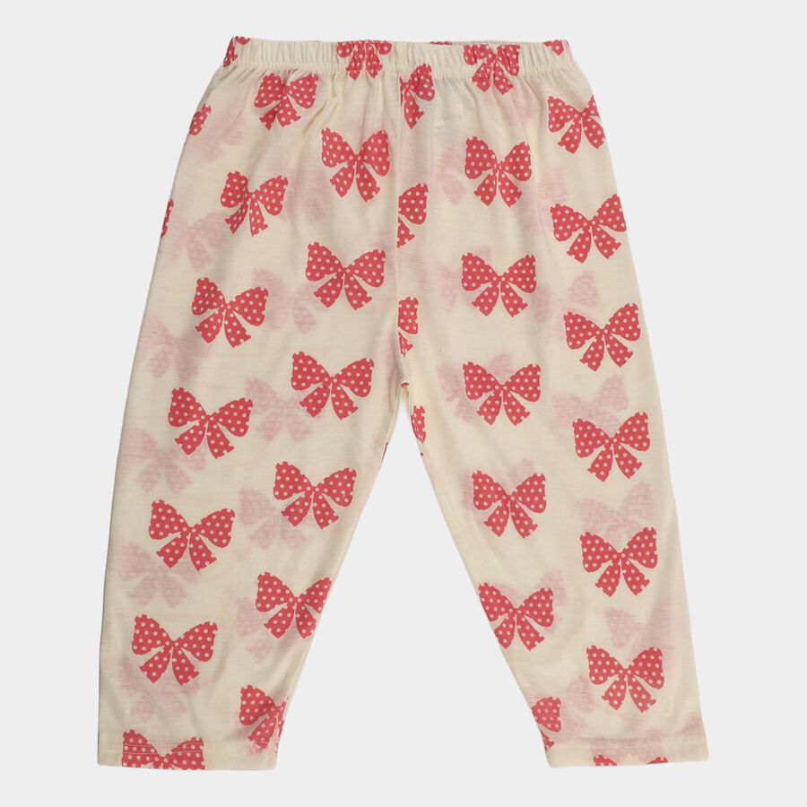 Girls Off White Regular Fit Solid Capri, Off White, large