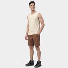 Men's Ecru Melange Round Neck Casual T-Shirt, Ecru Melange, small