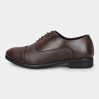 Men's Dark Brown Lace-Up Formal Shoes, भूरा, small