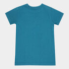 Boys Round Neck T-Shirt, Teal Blue, small image number null